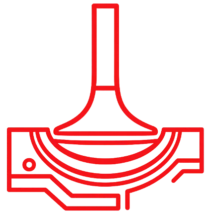 Valve and seat technical icon
