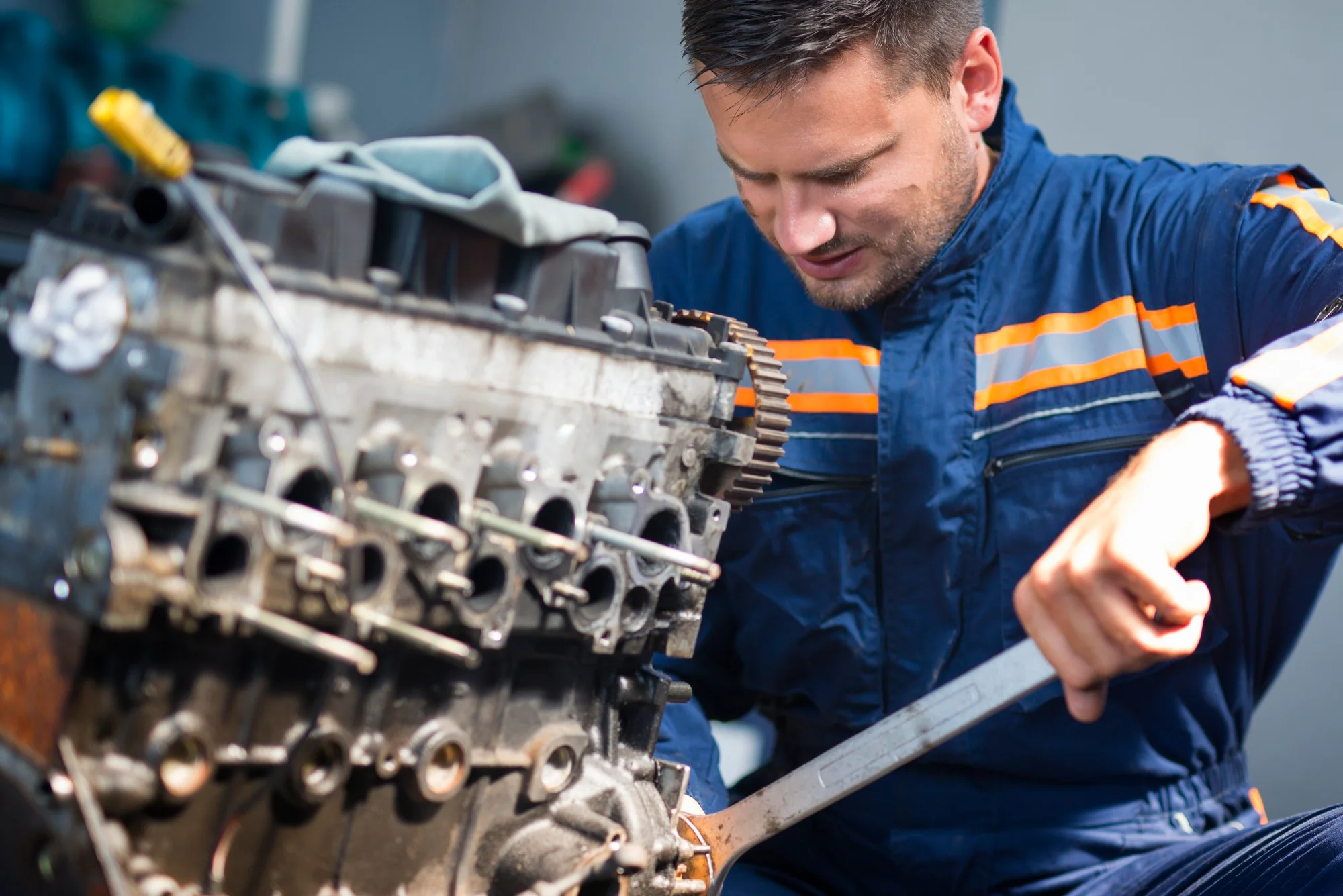 mechanic repairing engine in england and wales