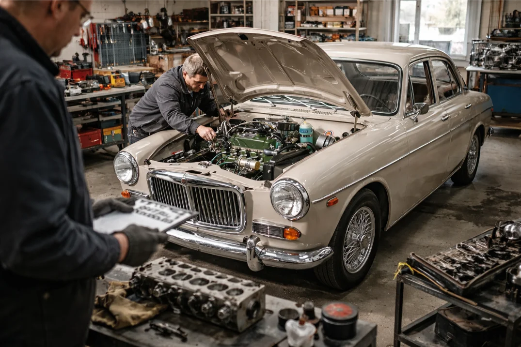 Vintage Car Engine bay restoration