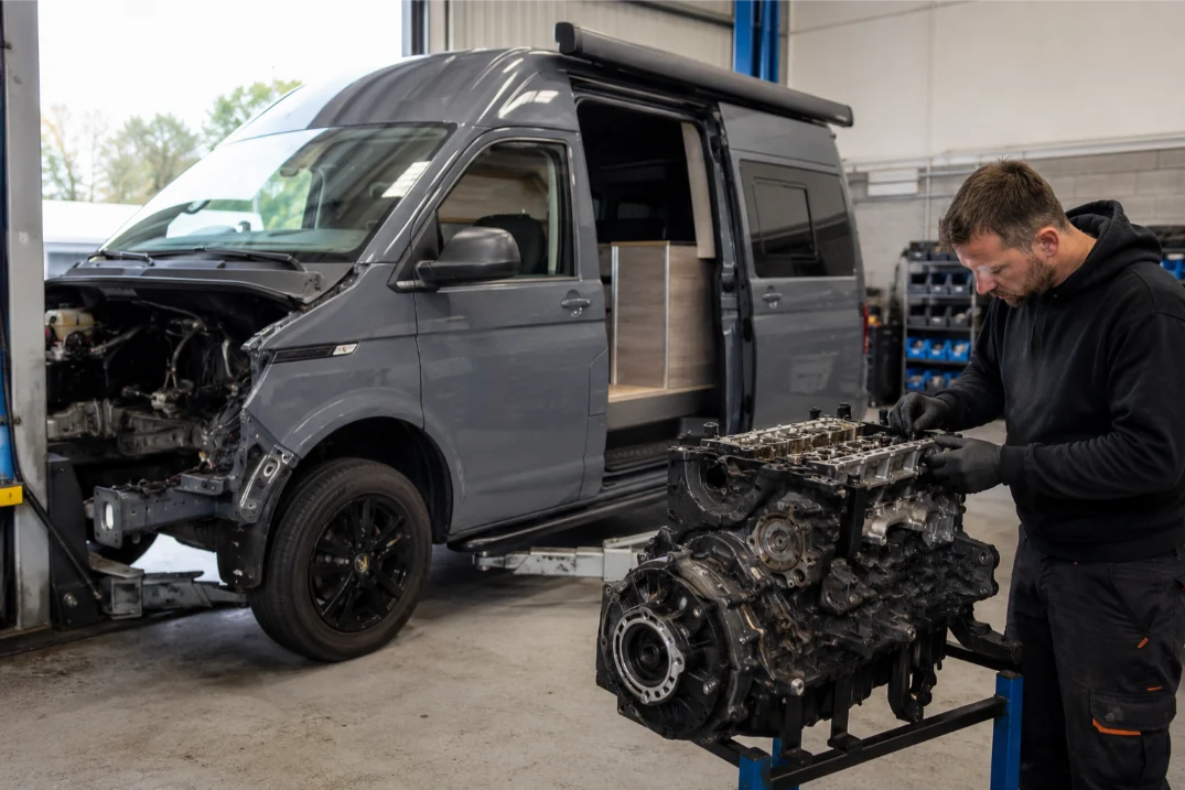 Volkswagen Transporter campervan engine rebuild in Cardiff