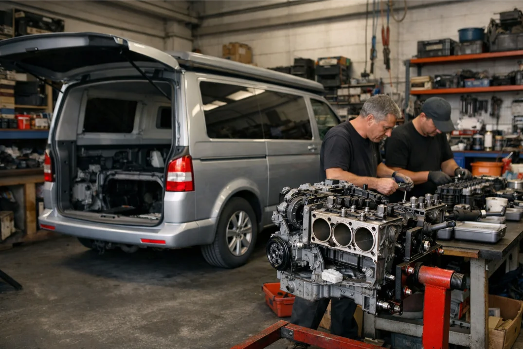 Volkswagen Transporter campervan engine rebuild in Swindon