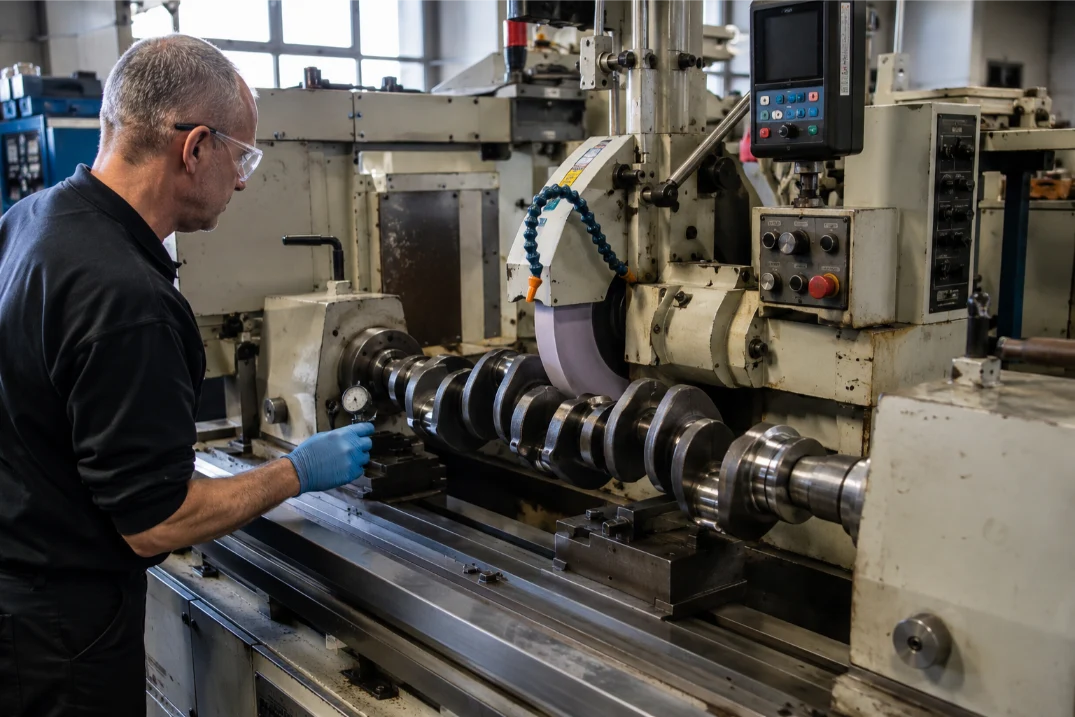 Crankshaft grinding machining Cardiff Engine workshop
