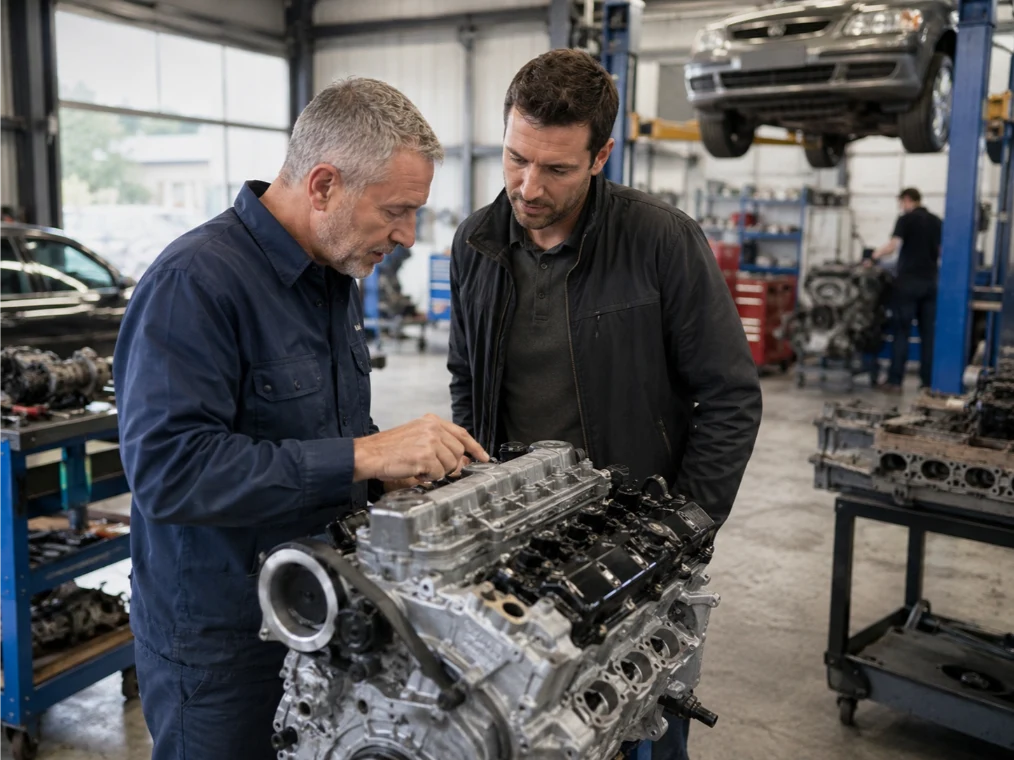 Engine specialists carrying out professional engine assessment in Bristol
