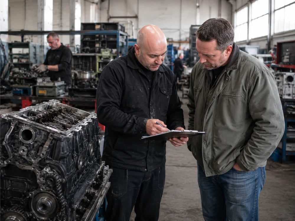 Engine specialists carrying out professional engine assessment in Luton