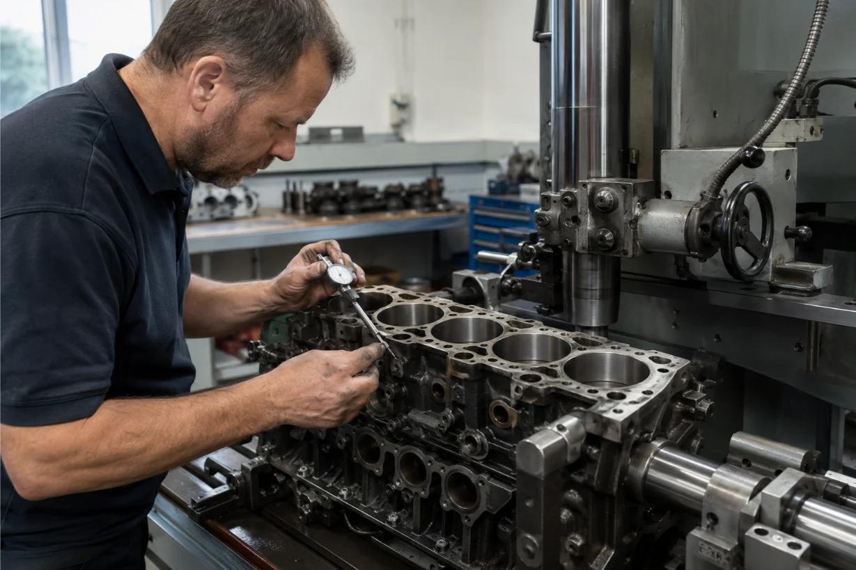 Audi engine block machining and specialist engineering services in the Cotswolds