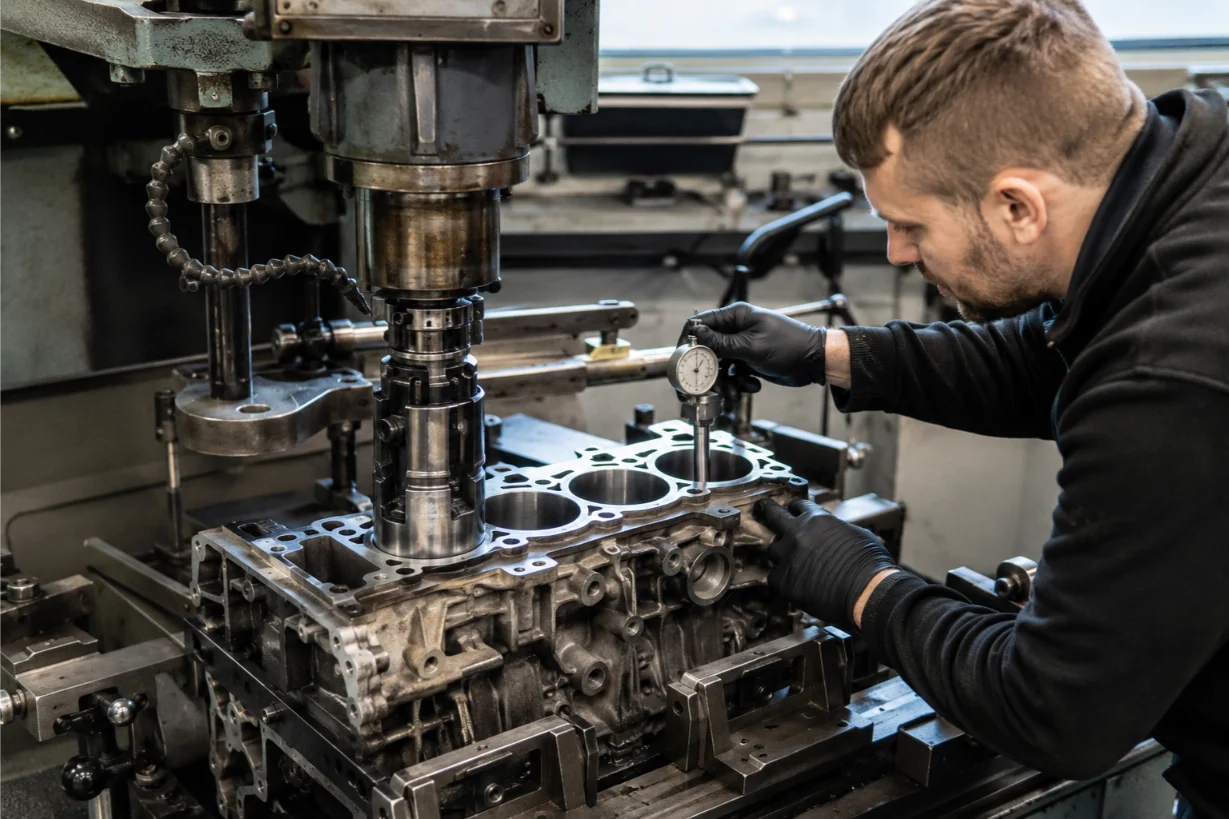 Audi engine block machining and specialist engineering services in Exeter