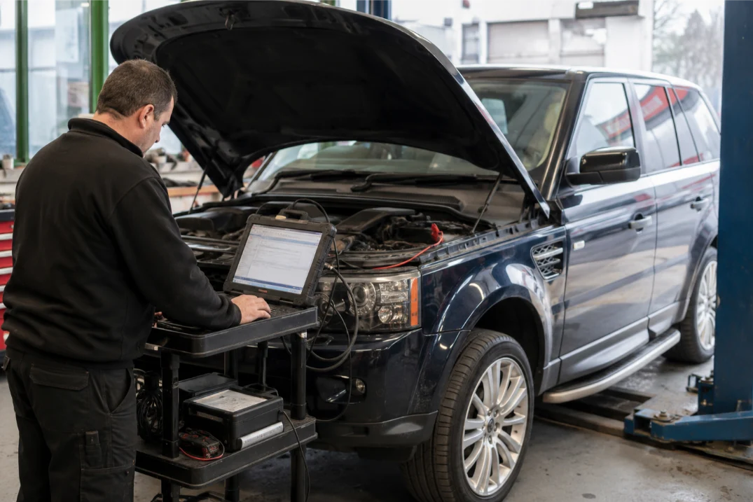 Range Rover engine diagnostics and fault assessment in Bristol