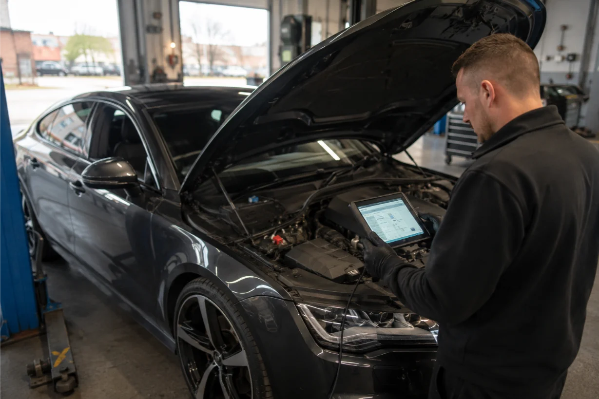 Audi A7 engine diagnostics and fault assessment in Crewe