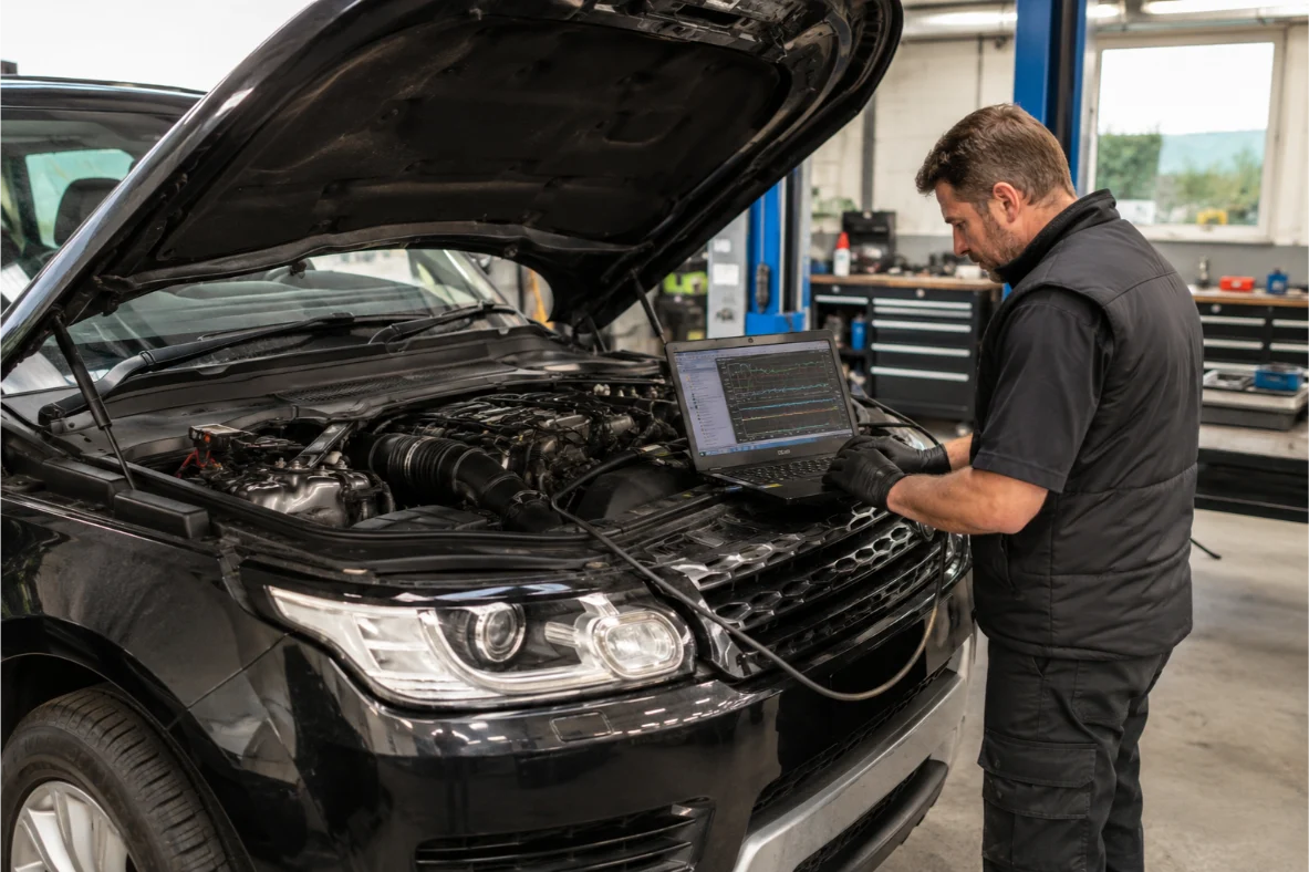 Range Rover engine diagnostics and fault assessment in Kent
