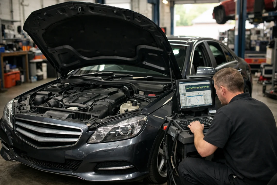 Engine Diagnostics and fault assessment of Mercedes E-class