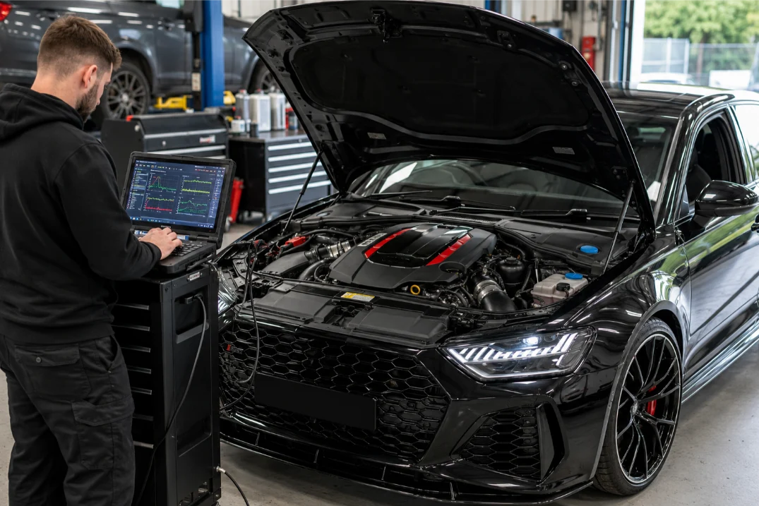 Audi RS6 engine diagnostics and fault assessment in Nottingham