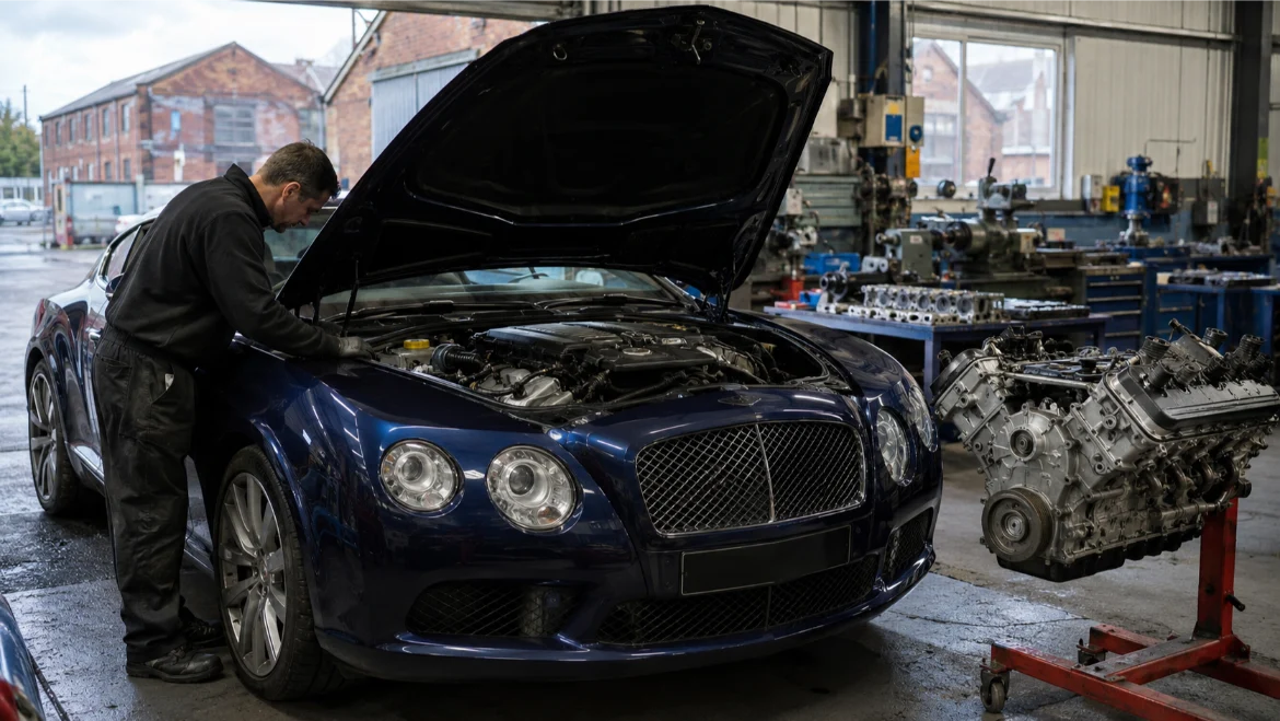 Customer consultation with Land Rover engine specialists in Cardiff