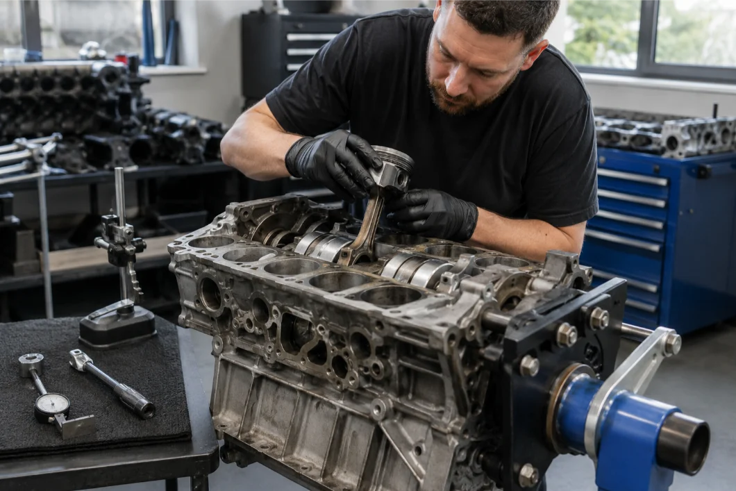 BMW engine undergoing rebuild and reconditioning in Crawley