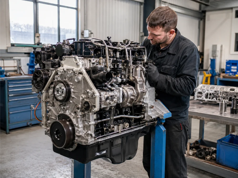 Remanufactured engine undergoing professional reconditioning in Crawley