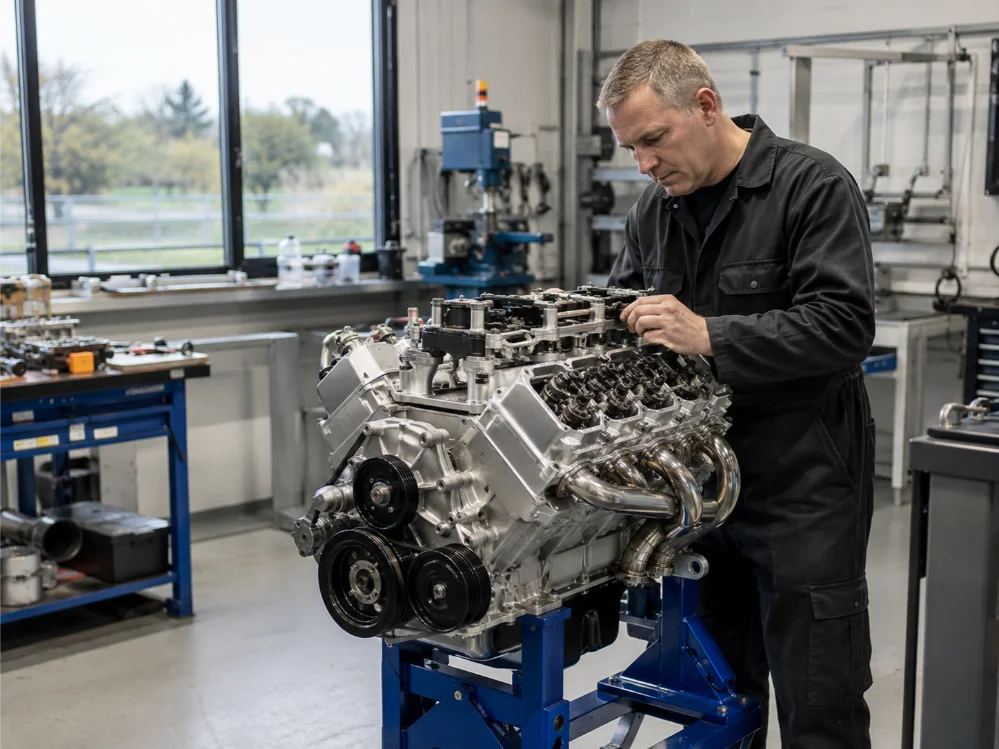 Customer consultation with engine rebuild specialists in Oxford