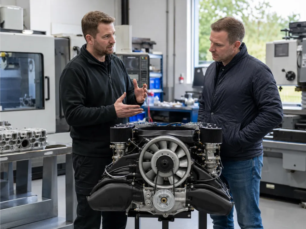 Engine specialists carrying out professional engine assessment in Northampton