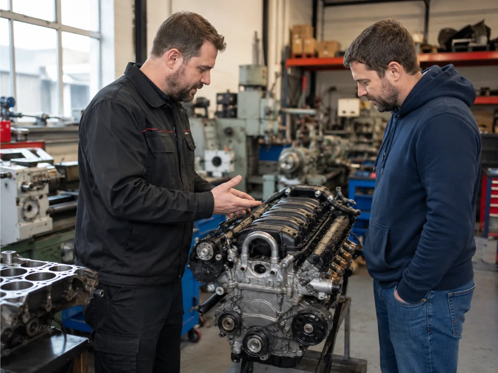 Engine specialists carrying out professional engine assessment in Peterborough
