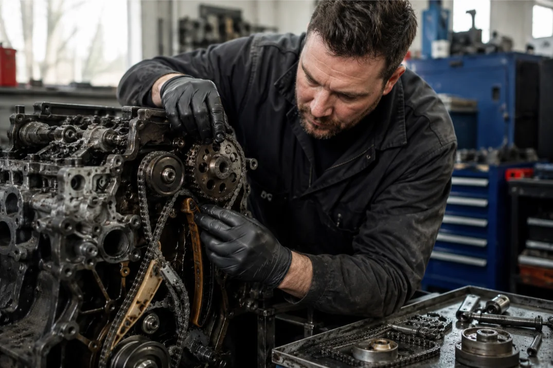 Remanufactured engine undergoing professional reconditioning in Birmingham