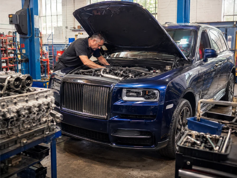 Rolls-Royce engine repair being carried out by specialist technicians in Guildford