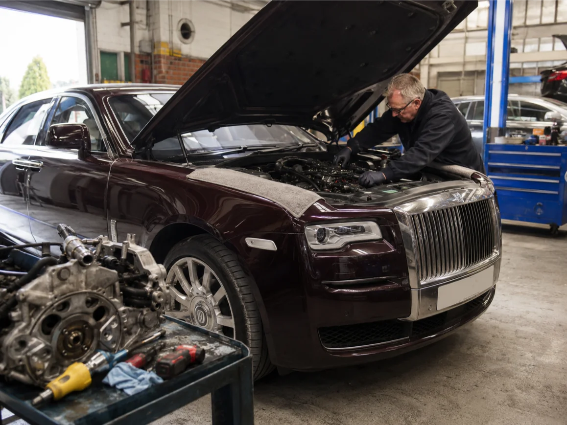 Rolls-Royce engine repair being carried out by specialist technicians in Stoke-on-Trent