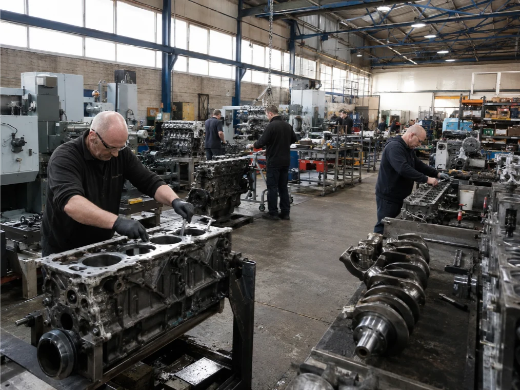 Rolls-Royce engine rebuild in a specialist workshop in Coventry