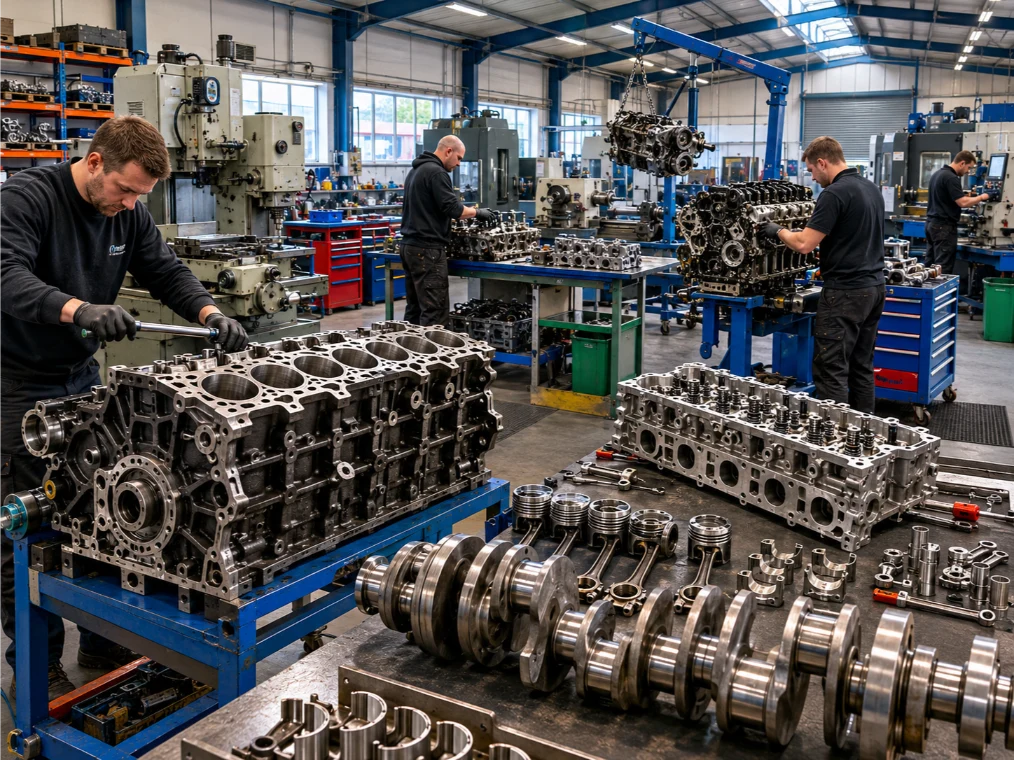 Engine rebuild workshop with specialist equipment and experienced technicians in Nottingham