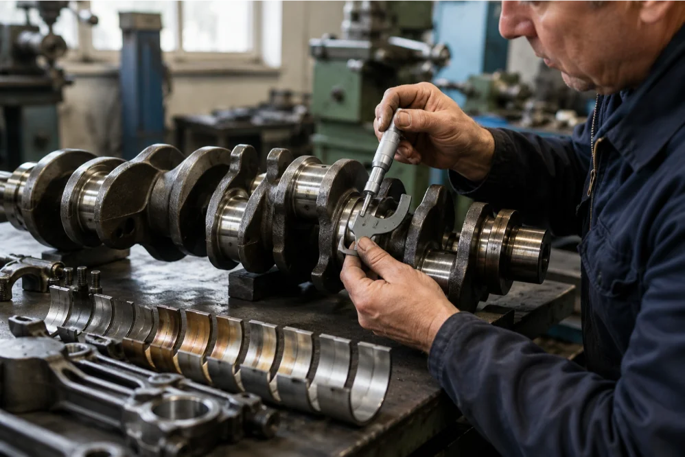 Classic Car Crankshaft Internal Component Restoration