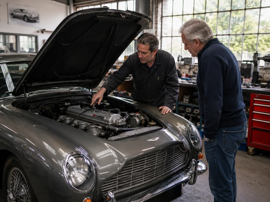 Aston Martin Classic Car Engine Specialist Consultation