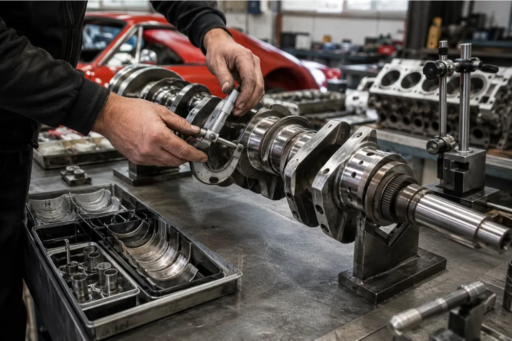 Ferrari Crankshaft Inspection and Restoration of Engine