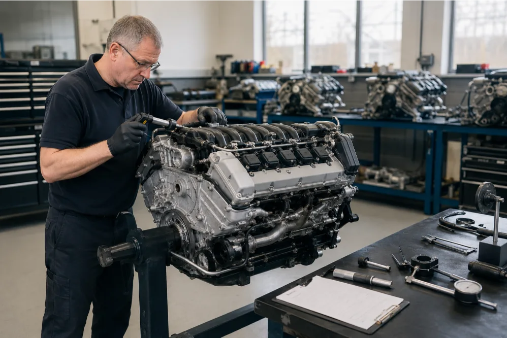 Quality check of Aston Martin Remanufactured Engine