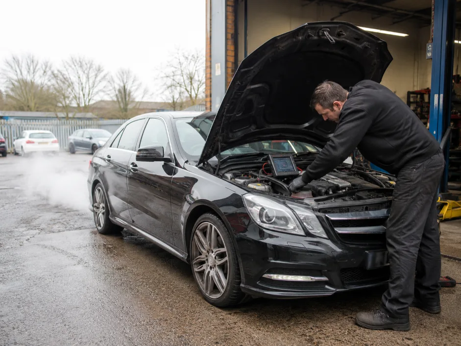Luxury Car Engine White Smokes issue and overheating