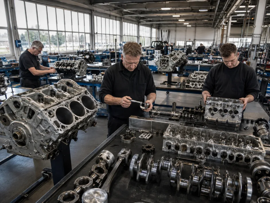 Luxury Engine Rebuild Specialist Team Workshop in England