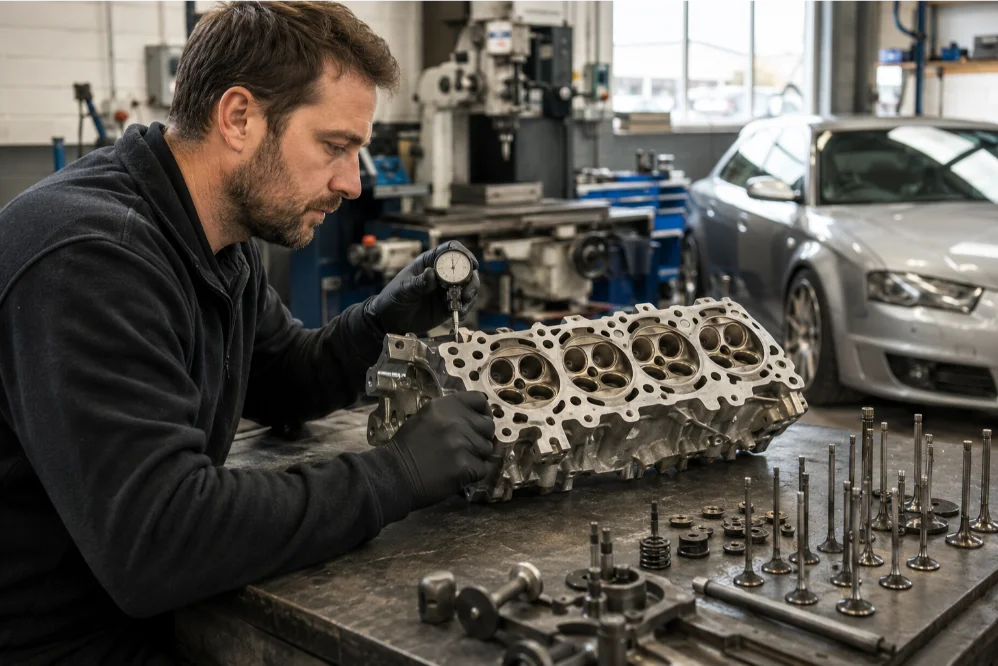 Audi Car Cylinder Head Assessment in Leeds, United Kingdom