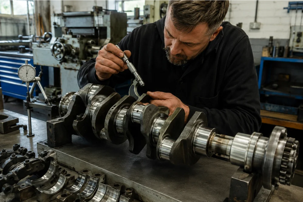 Petrol Engine Crankshaft Inspection Machining Coventry England, UK