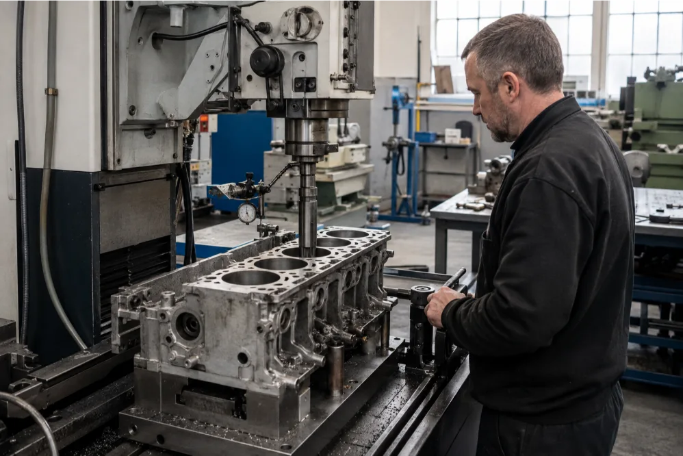 Range Rover V8 Cylinder boring Honing Engine Rebuild UK
