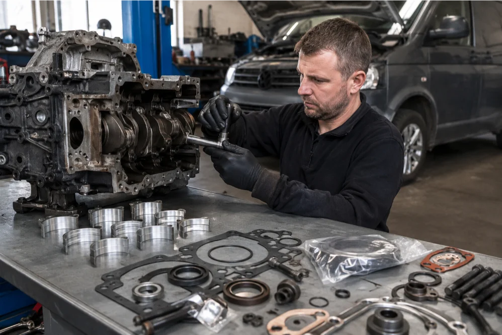 Worn Engine Component Replacement Volkswagen Transporter Nottingham