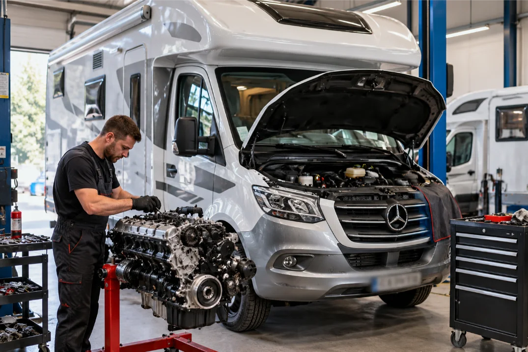 Motorhome Engine Repair Workshop